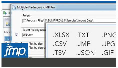 A Survey of JMP ® Import and Export Support in Narrative Form - JMP