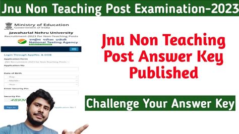 jnu non teaching answer key 2023