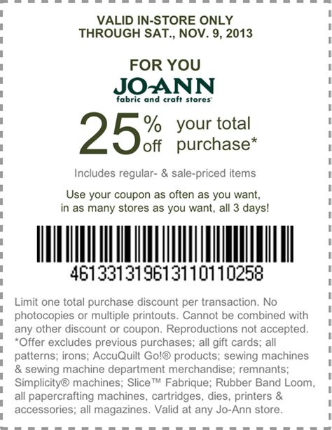 Discover the latest JOANN Fabric coupons featuring the latest savings