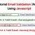 job change notification email id validation regex expression