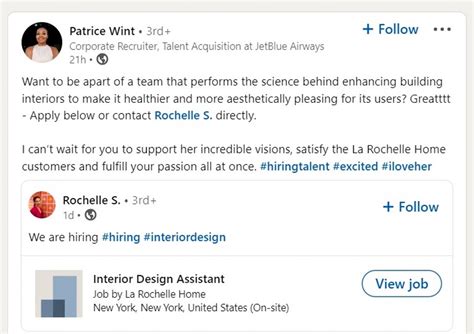 LinkedIn Profile Examples Job info, Job search tips