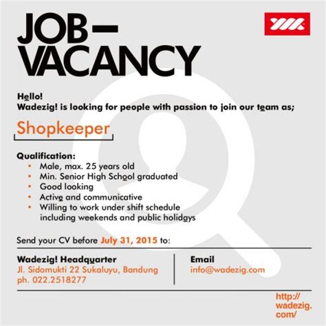Contoh Job Vacancy And Application Letter Accounting Staff Barisan Contoh