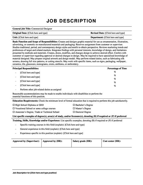 job description template 2024