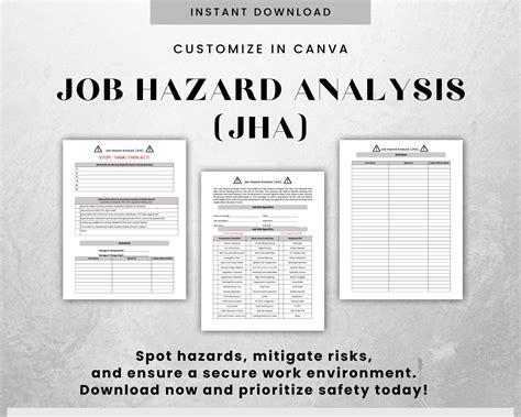 Job Hazard Analysis Printable
