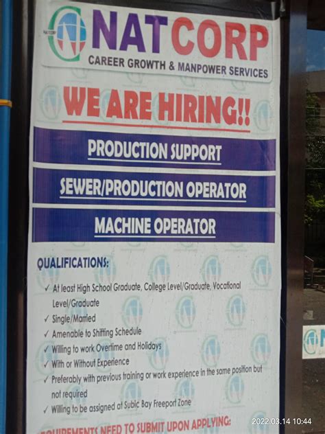 job hiring in olongapo sbma
