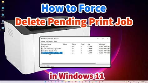 Job In Print Queue Won't Delete