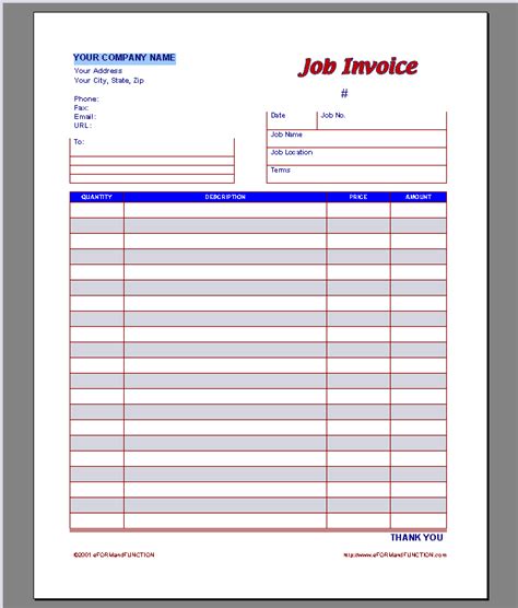 Invoices In Word * Invoice Template Ideas
