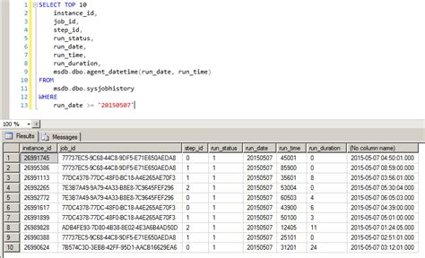 Job Running Time In Sql Server