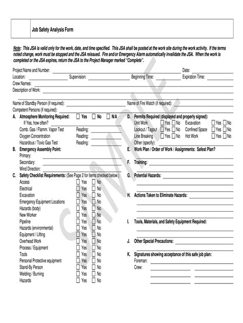 job safety analysis examples oilfield