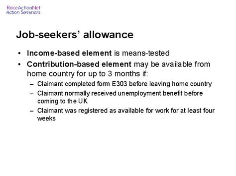 job seekers allowance contribution based