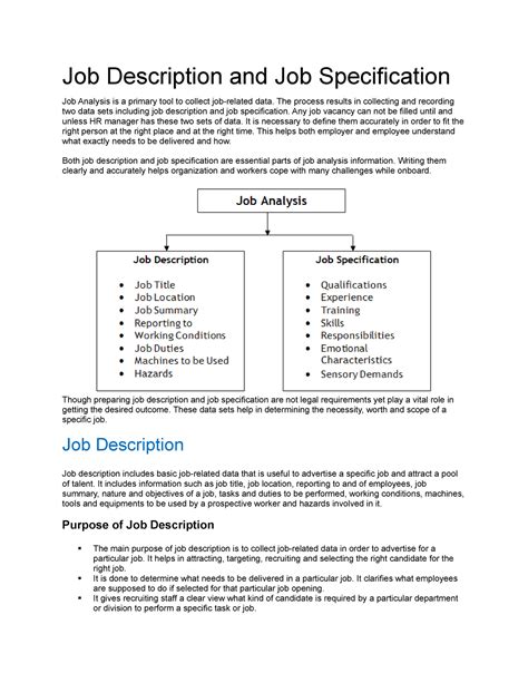 job specification