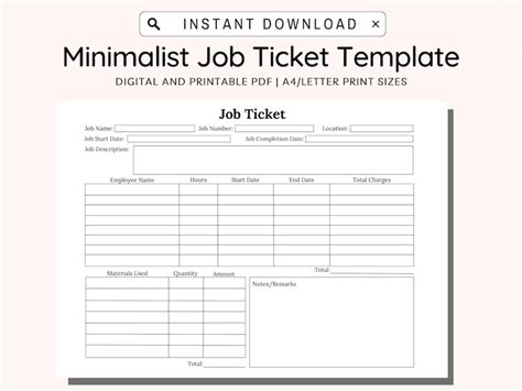 Job Ticket Pdf