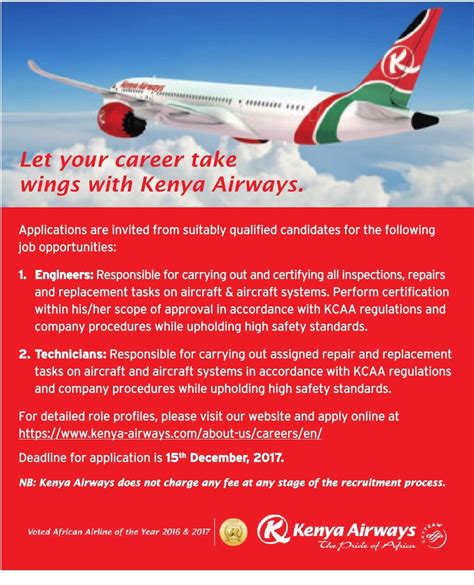 job vacancies at kenya airways