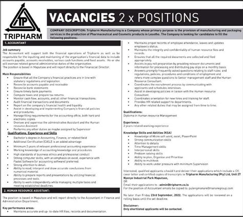 job vacancies in lesotho