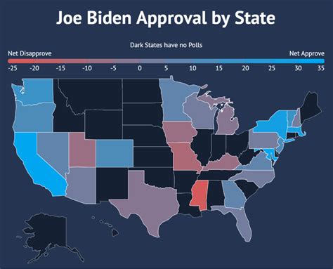 joe biden approval rating by state map