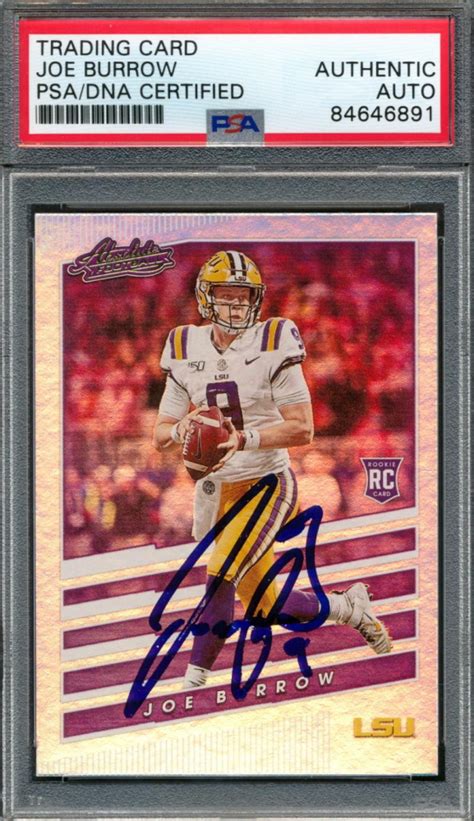 joe burrow signed card