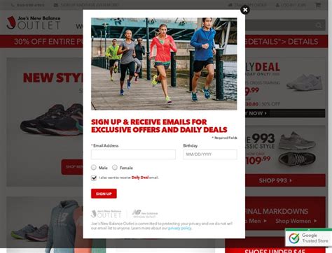 30 Off Joe's New Balance Outlet Coupon Code Save 20 w/ Promo Code