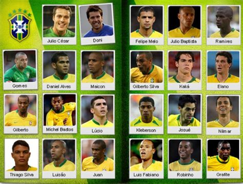 jogadores do brasil 2010