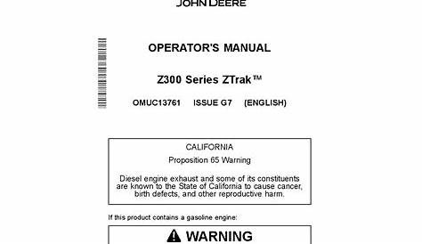 John Deere Z335E Service Manual