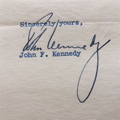 john f kennedy signature