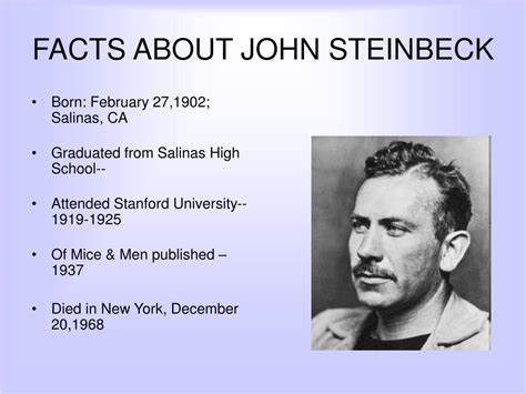 john steinbeck fact file