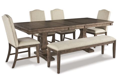 Johnelle Dining Table With Bench