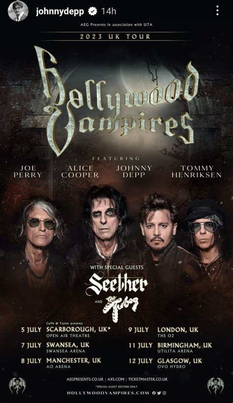 johnny depp tour dates 2022