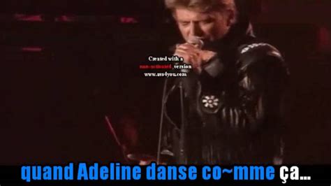 johnny hallyday adeline chanson