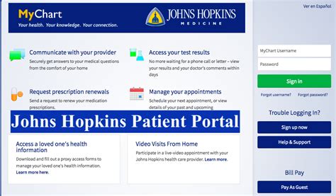 johns hopkins hospital portal login
