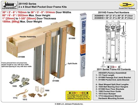 Johnson Hardware Pocket Door Frame