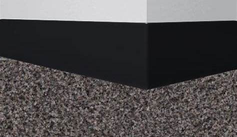 Johnsonite 40 Black TightLock Rubber Wall Base for Carpet 4' Pieces