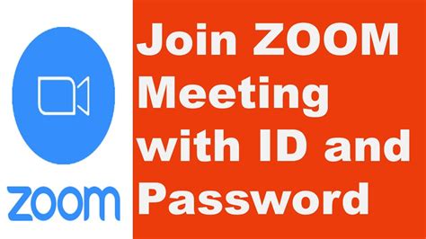 join zoom meeting using id and password