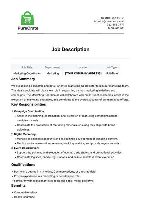 Joiner Job Description Template