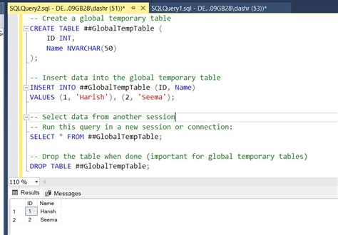 Joining Temporary Tables In Sql Server