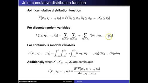 joint cumulative distribution function calculator