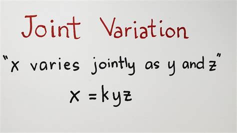 joint variation meaning in math