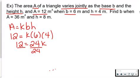 joint variation word problem example