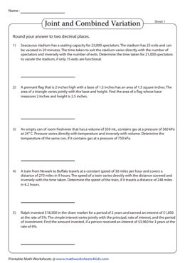 joint variation word problems