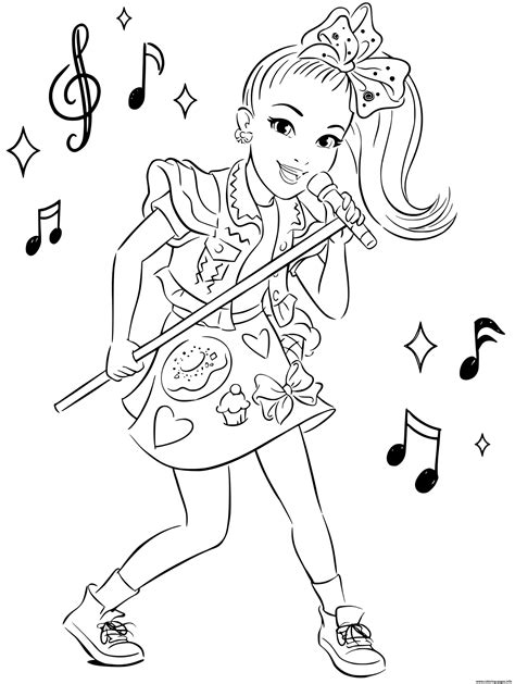 jojo siwa free printable coloring pages