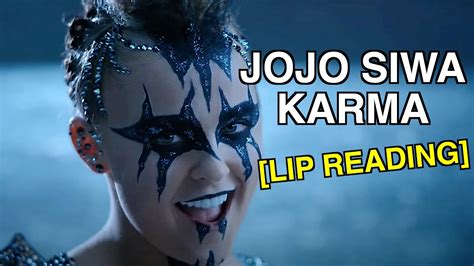 jojo siwa karma lip reading