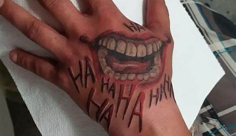 Joker Smile Hand Tattoo Drawing Pin On Gaumarols Pinwand