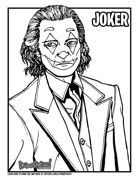 joker coloring drawing free