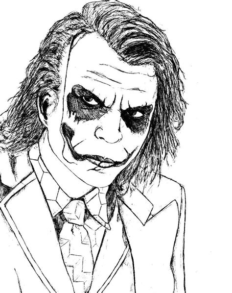 joker coloring drawing online
