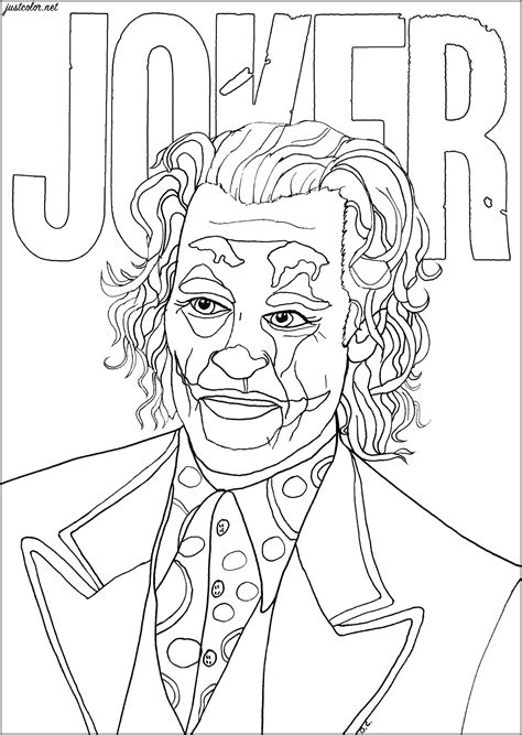 joker coloring drawing pages