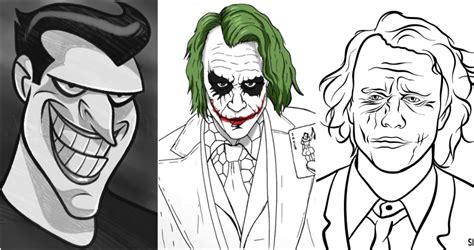 joker coloring drawing tutorial