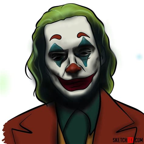 joker face drawing easy