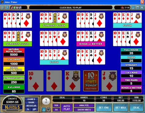 joker poker strategy kings or better