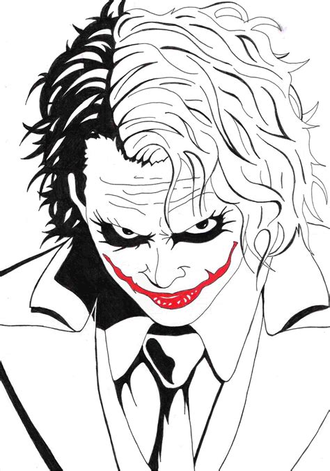 joker sketch drawing easy