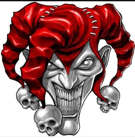 joker skull tattoo designs