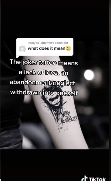 joker tattoo meaning tiktok